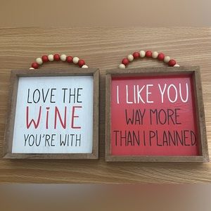 Valentines Wood Box Signs Hanging Wall Decor
